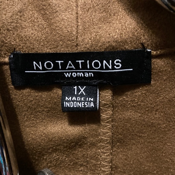 Notations Brown Ruffle Blazer - Picture 2 of 8